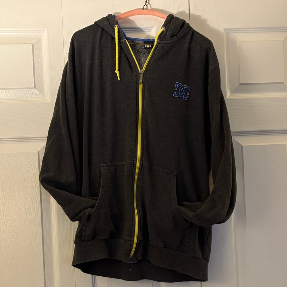 Men’s DC dark grey full zip hoodie